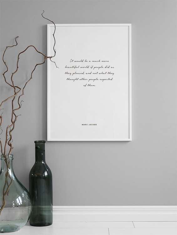 Posters med text Texttavlor Affisch med citat från